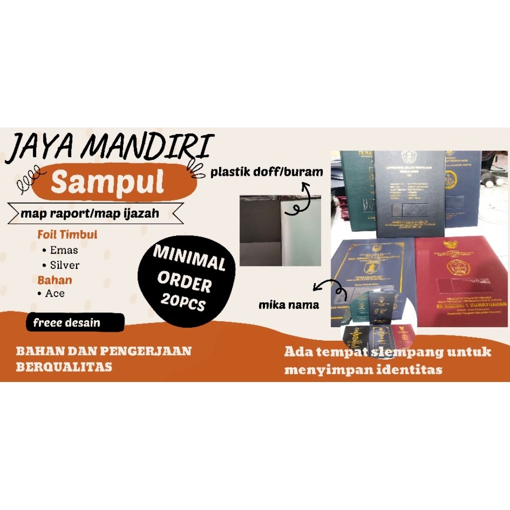 MAP IJAZAH/MAP RAPORT/COVER MAP IJAZAH/MAP K13/SAMPUL RAPORT/IJAZAH MIKA DOFF