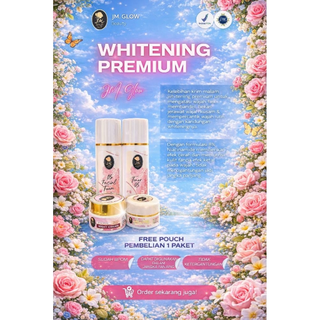 JMB WHITENING PREMIUM   - JM BEAUTY - JM BEAUTY SKINCARE - JM GLOW BEAUTY BY JAUHARIL  - JMB CANGGU