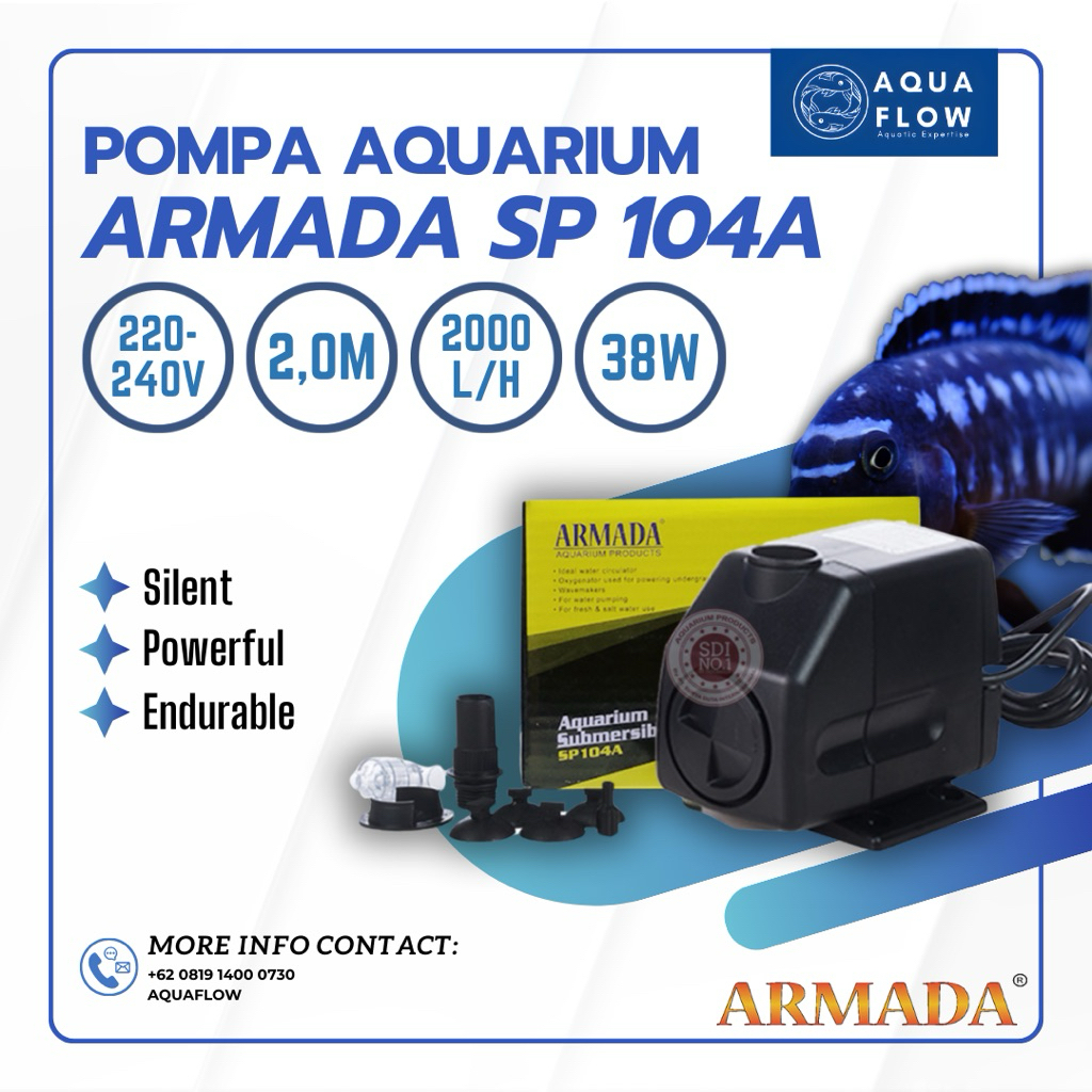 Pompa Aquarium Armada Sp 104A 2000L/H 38W / Pompa Kolam / Pompa Aquarium