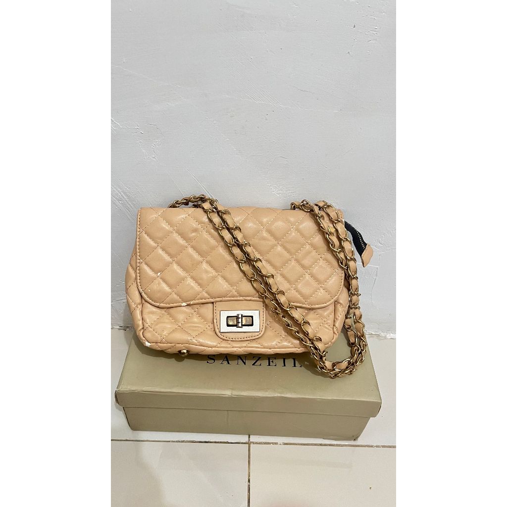Tas Selempang Atau Slingbag Cewek Warna Nude Pink