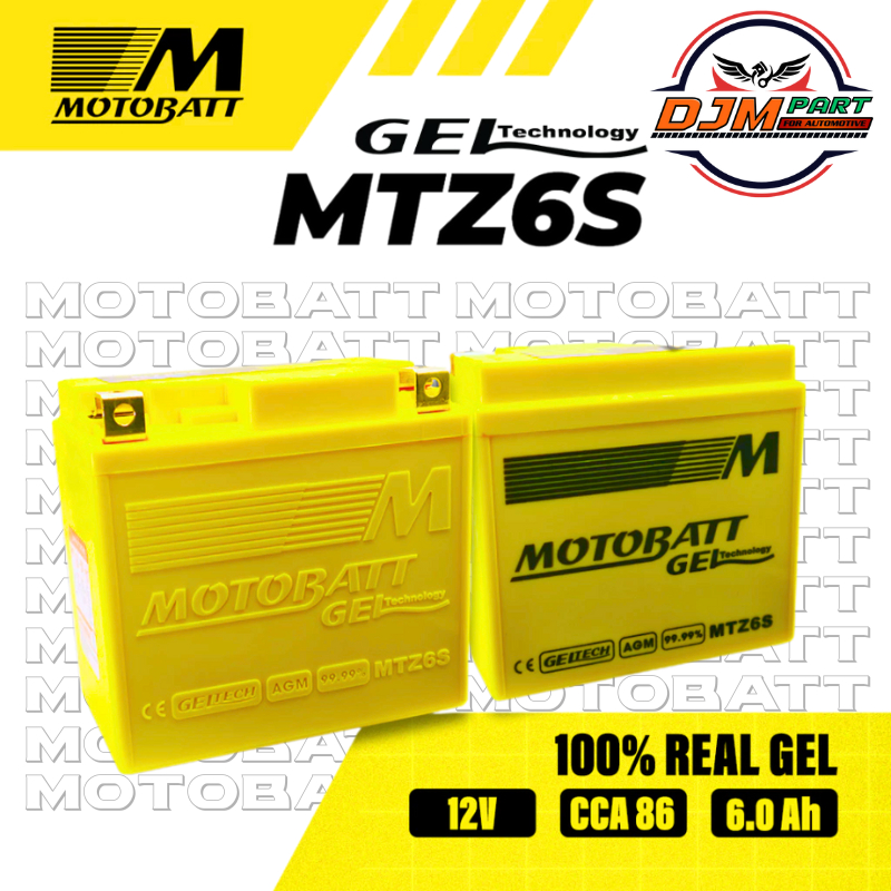 MOTOBATT Aki Kering Motor Vario 125 Satria FU 150 New Beat ISS 12V 6Ah Original