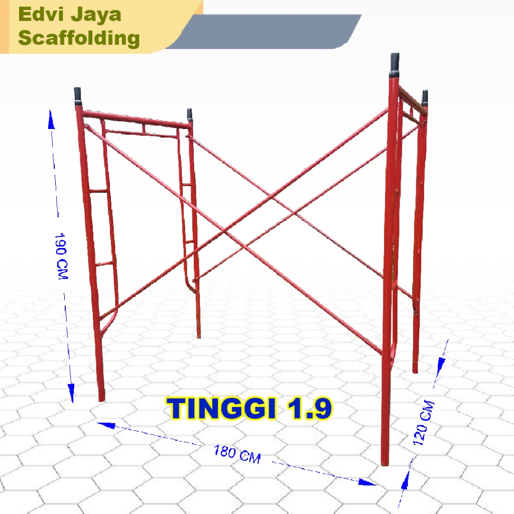 1 SET SCAFFOLDING - MAIN FRAME 190 / STEGER TINGGI 190 CM