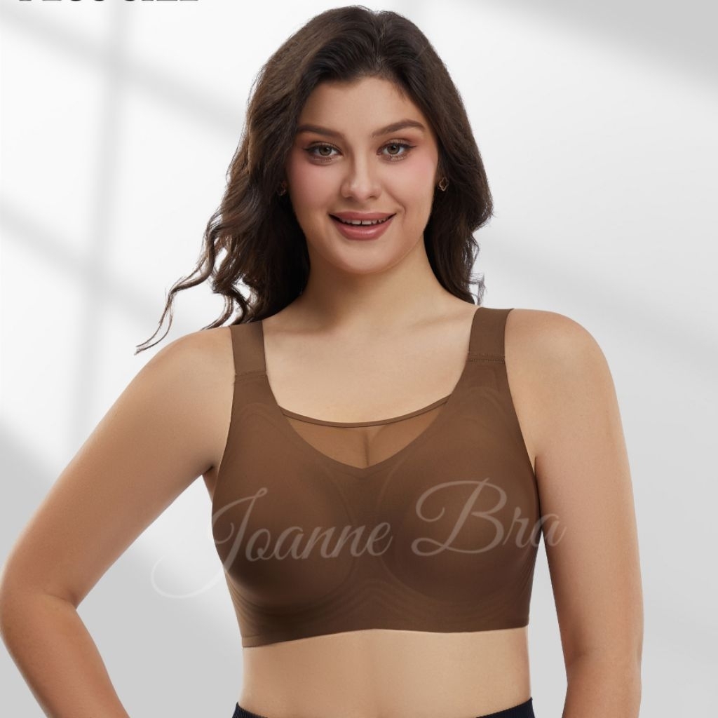 Elena Seamless Bra BH Quick Dry Jumbo Cup B,C,D - M-4XL E 29F01 - Bra Kait 3 Busa Tipis Tanpa Kawat