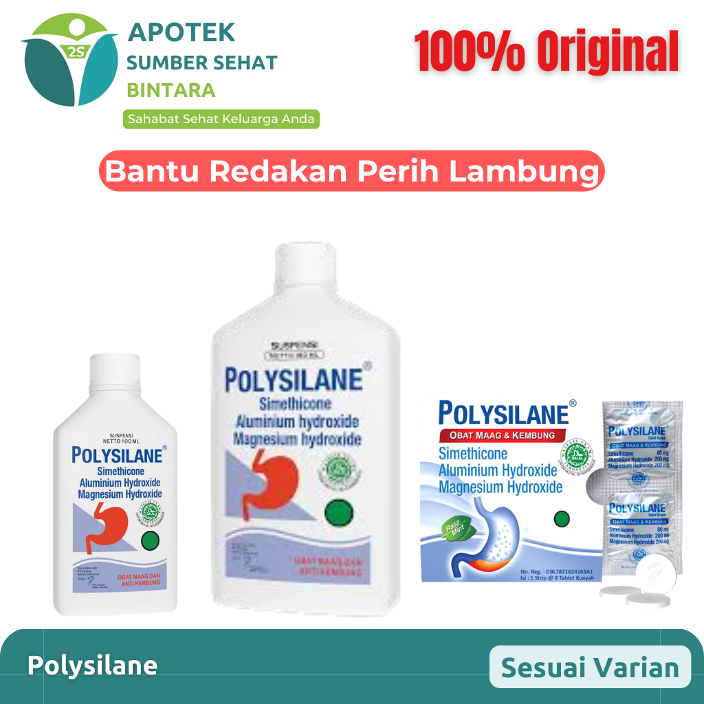 Polysilane Sirup | Tablet – Obat Maag & Asam Lambung