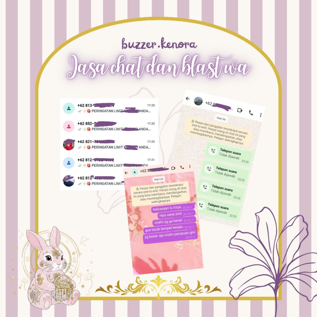 Jasa Chat / Jasa Call • Jasa tagih utang, Jasa blast, Jasa cari kabar