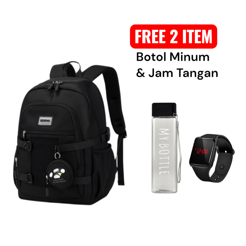 Tas Anak Sekolah Lucu  - Tas Sekolah Trendy 2026 - Tas Anak Sekolah Warna Hitam - Tas Anak Sekolah W