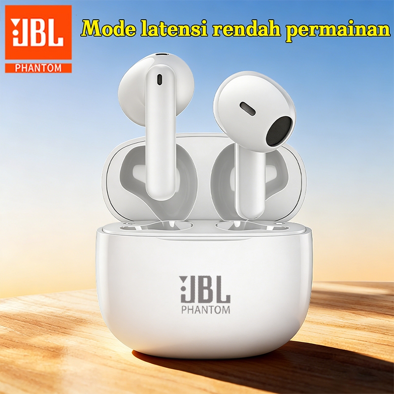 BESTPROMO COD ORI JBL Phantom TWS Earphone Nirkabel Asli, Headphone 5.3, 9D Stereo Suara, Headset