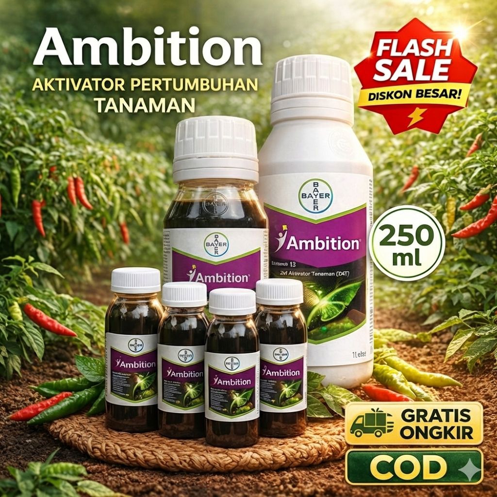 Pupuk AMBITION Bayer 250ml - ZAT Penyubur Tanaman & Buah - Anti Stress Asam Fulvat & Amino