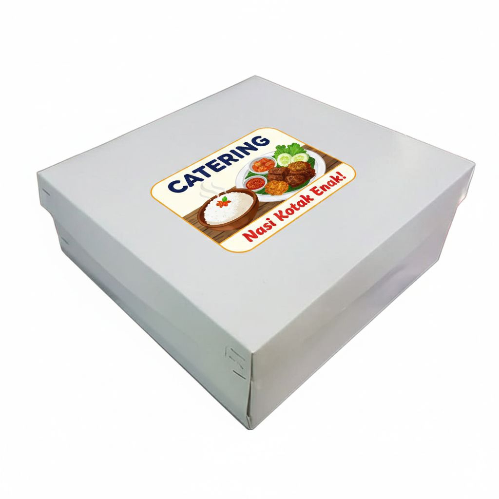 (500pcs) Stiker Catering & Rice Box [ ANTI AIR & MINYAK ]