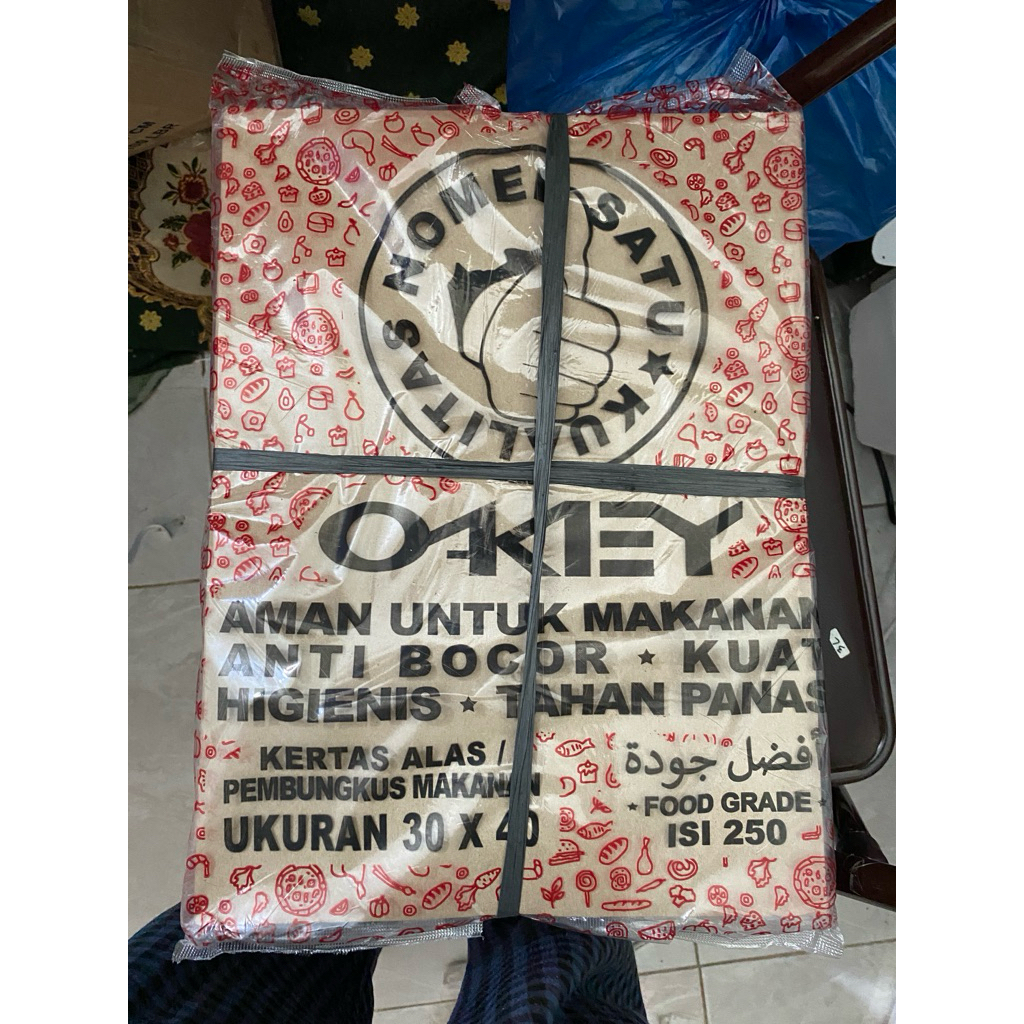 KERTAS PEMBUNGKUS MAKANAN KERTAS NASI OAKEY 30x40