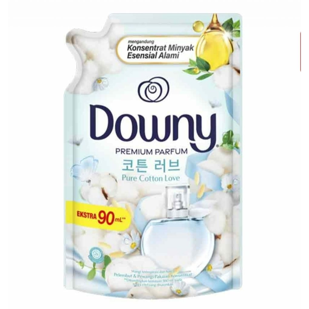 Downy Pelembut dan Pewangi Premium Parfum Softener Pure Cotton
