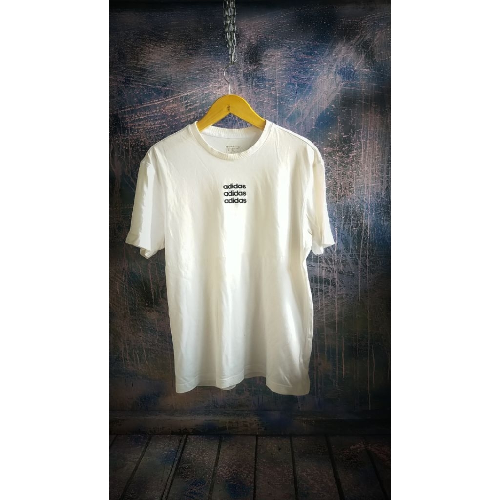 t-shirt kaos putih Adidas second