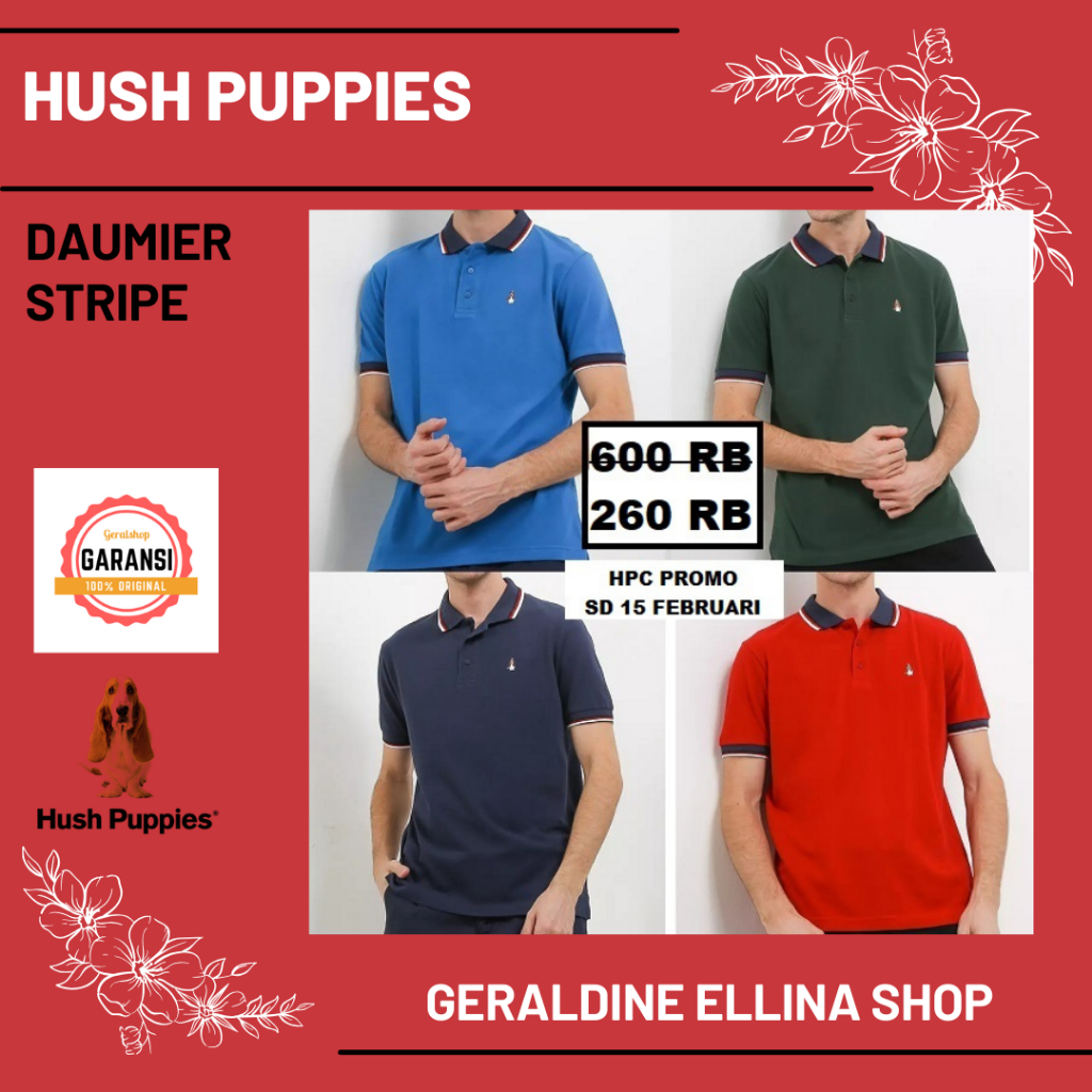Kaos hush puppies pria laki laki men original sale seri DAUMIER