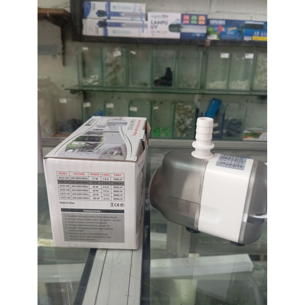 kandila eco 104 pompa air celup aquarium 25 watt