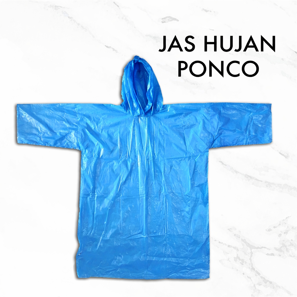 Jas Hujan Setelan Ponco Tebal dan Kuat Model ponco