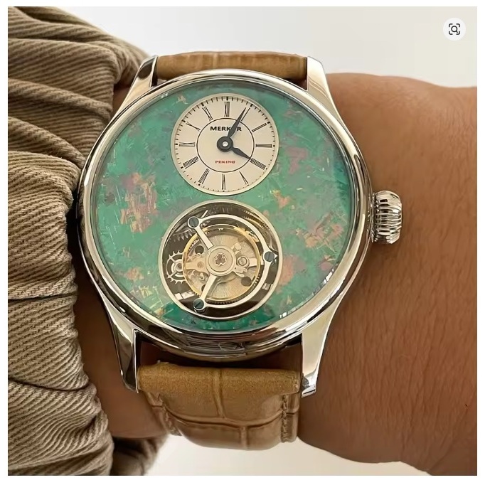 Tourbillon Watch Merkur Sapphire 42mm Mechanical