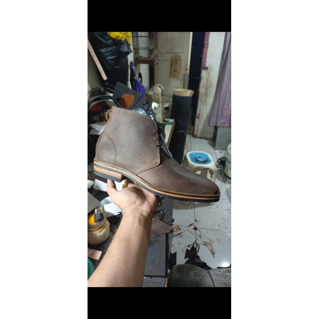 Sepatu Boots Kulit Asli - VIGOS Chukka Boots