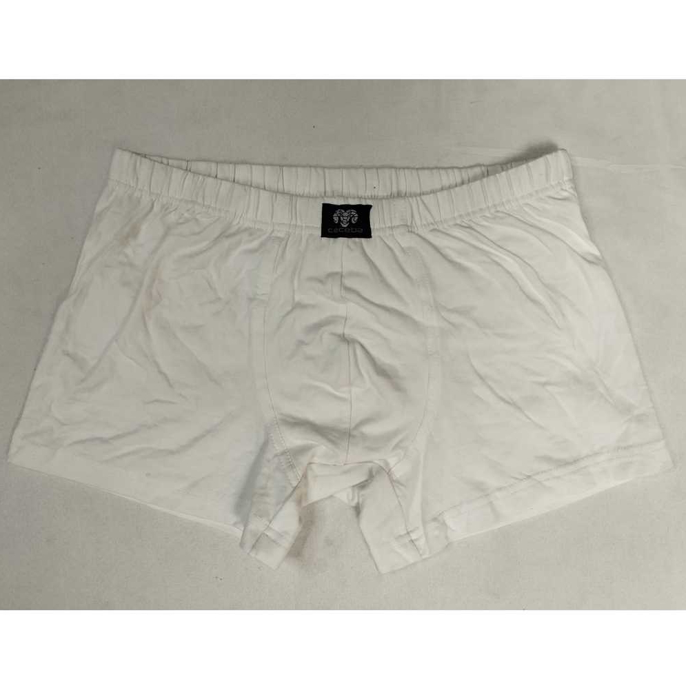 CECEBA Celana Dalam Boxer Pria Katun Stretch Putih Polos Original Branded