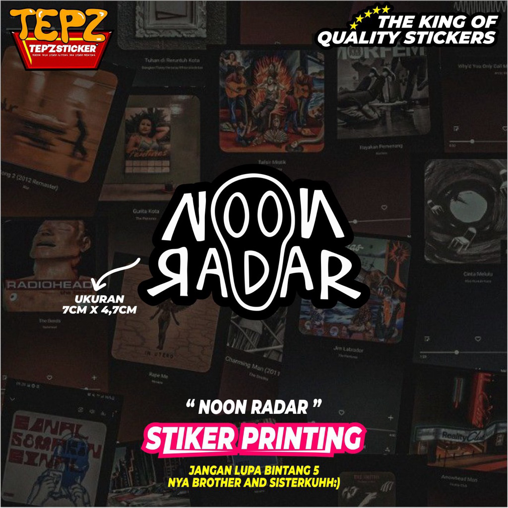 STIKER STICKER (NOON RADAR) STIKER BAND|STIKER METAL|STIKER TUMBLR|STIKER AESTHETIC
