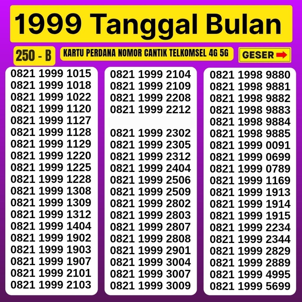 Nomor Cantik Simpati Telkomsel 4G 5G Kartu Perdana Telkomsel Simpati Nocan Simpati Nomer Cantik Telk