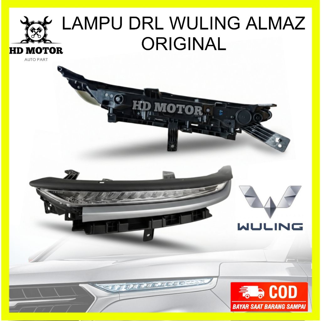 lampu depan DRL wuling ALMAZ RS ORIGINAL lampu alis depan DRL WULING ALMAZ kanan atau kiri lampu dep