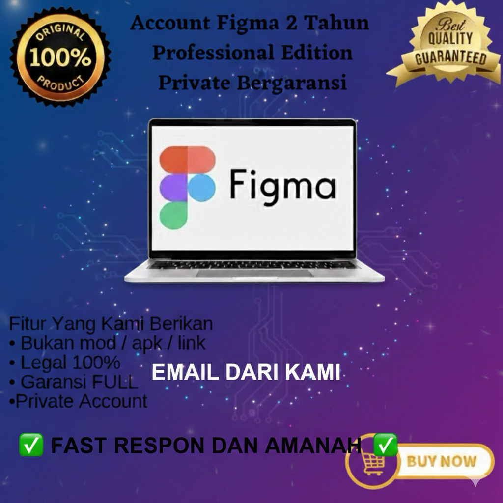 Akun Figma Pro Edu 1 Tahun Design UI/UX | Figma AI Code | Full Garansi 100%