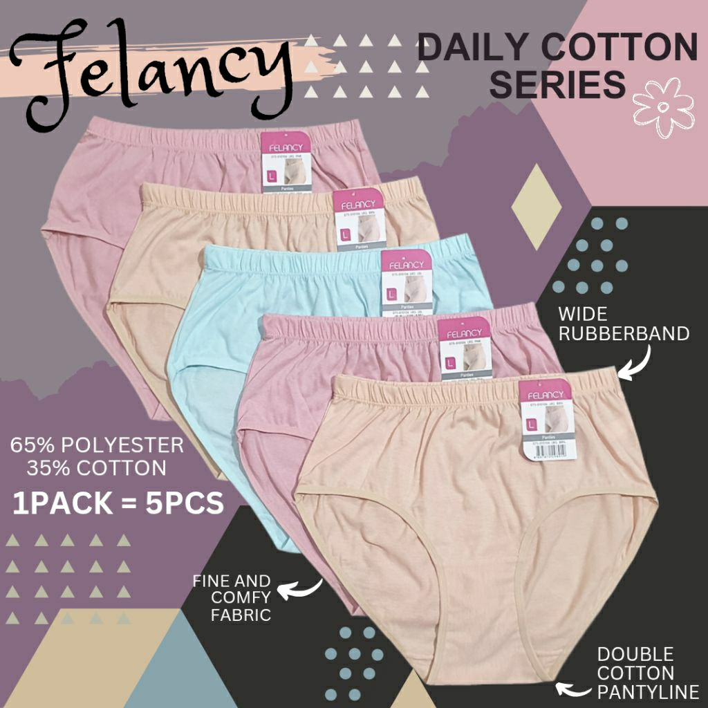 felancy daily cotton panty pack/celana dalam wanita branded murah katun