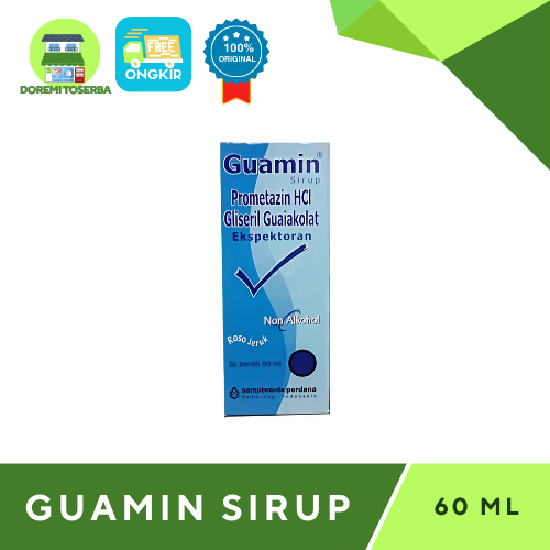 Guamin Syrup 60ml - Sirup untuk Meredakan Batuk Berdahak Alergi Dewasa Anak