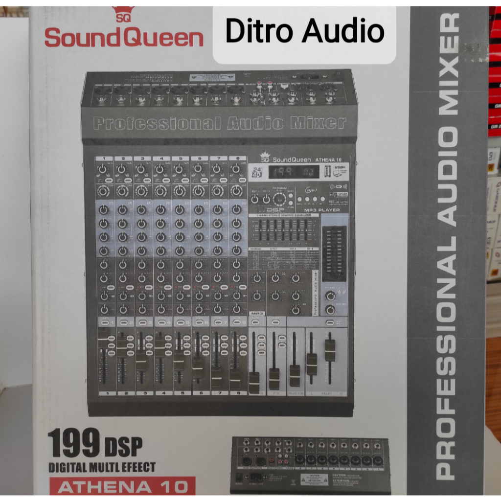 SOUNDQUEEN MIXER ATHENA 10 MIXER AUDIO 199 DSP ORIGINAL professional audio mixer