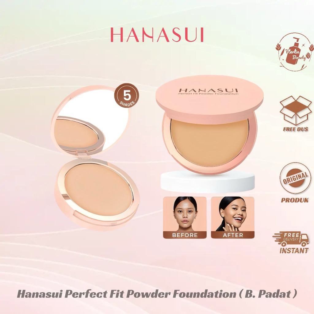 Hanasui Perfect Fit Powder Foundation , Bedak Padat Hanasui