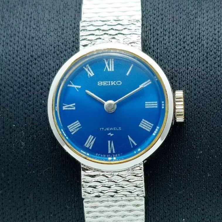 Jam Tangan Seiko Wanita Lapis Emas Putih Tanpa Baterai