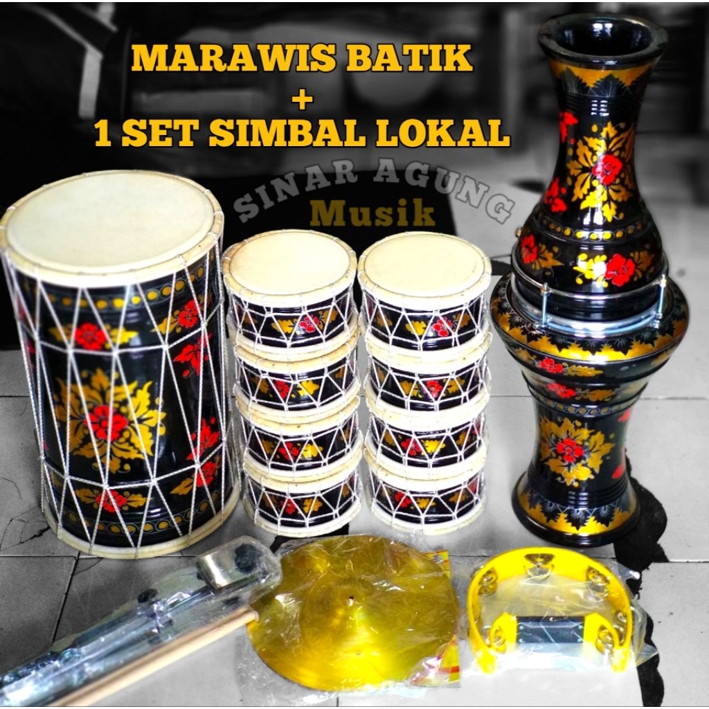 Marawis batik 1 set lengkap| Marawis batik full set| marawis batik