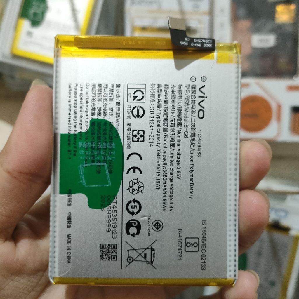 Baterai VIVO S1 - VIVO Y9S Model Batre BG6 B-G6 Batrai Batre hp Model Tanam