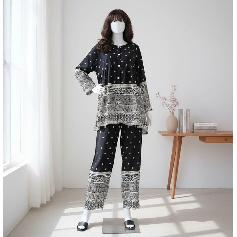 Lunaci Zoya Piyama wanita/Baju tidur/Baju menyusui