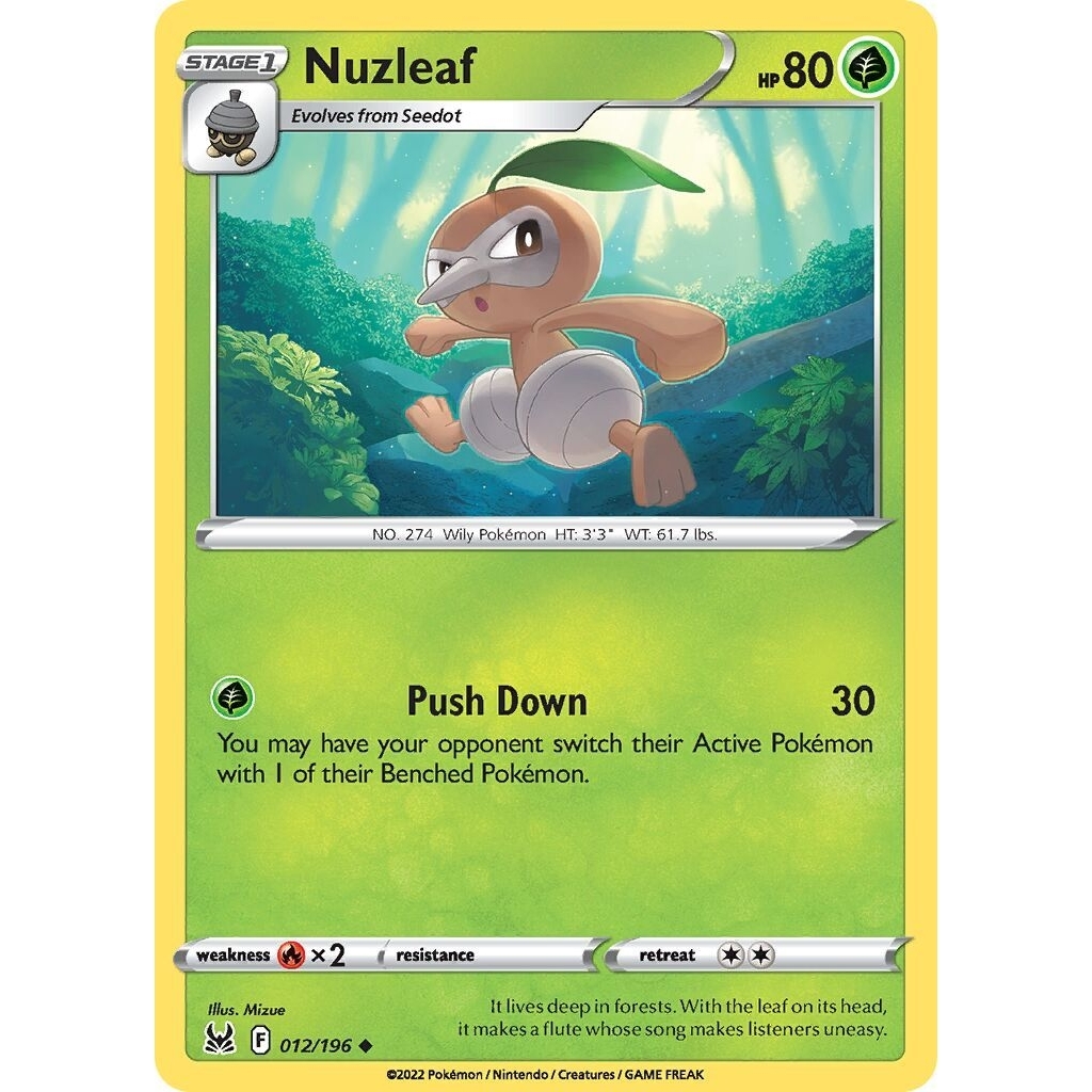 Tcg Pokemon 2022 Nuzleaf Common Log Eng