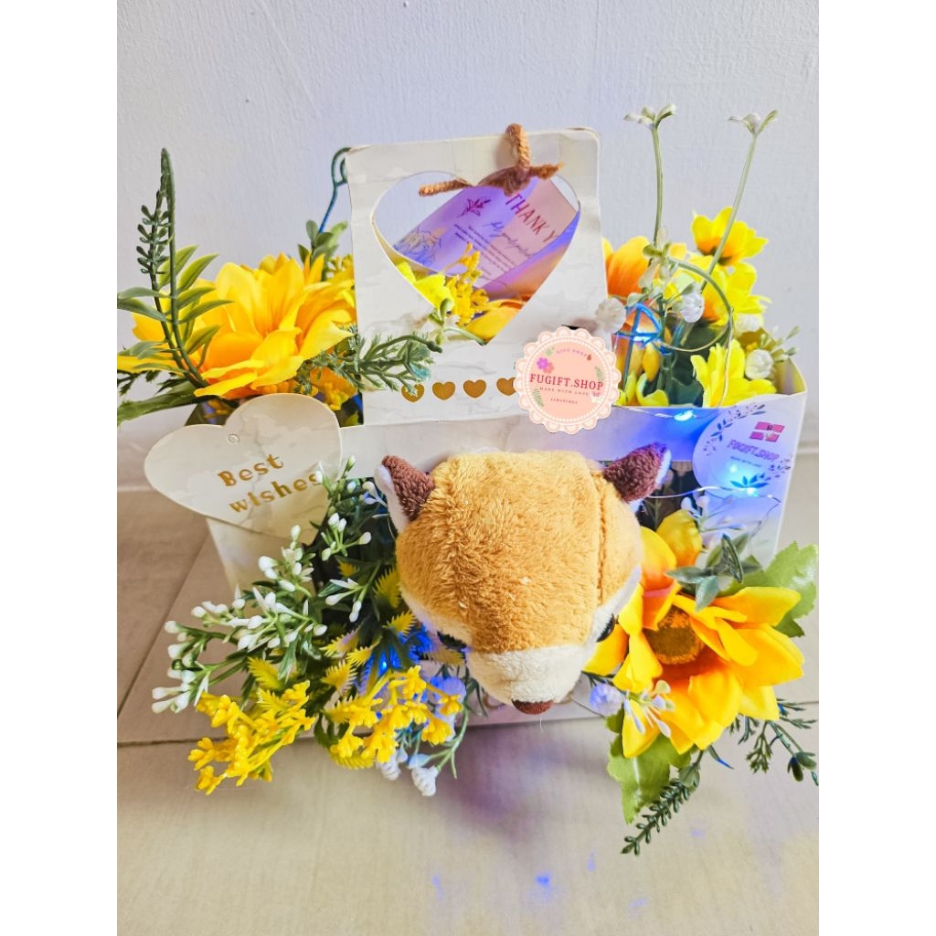 grand opening store/pajangan hias/buket bunga palsu/buket bunga artifical/buket boneka/tas buket bun