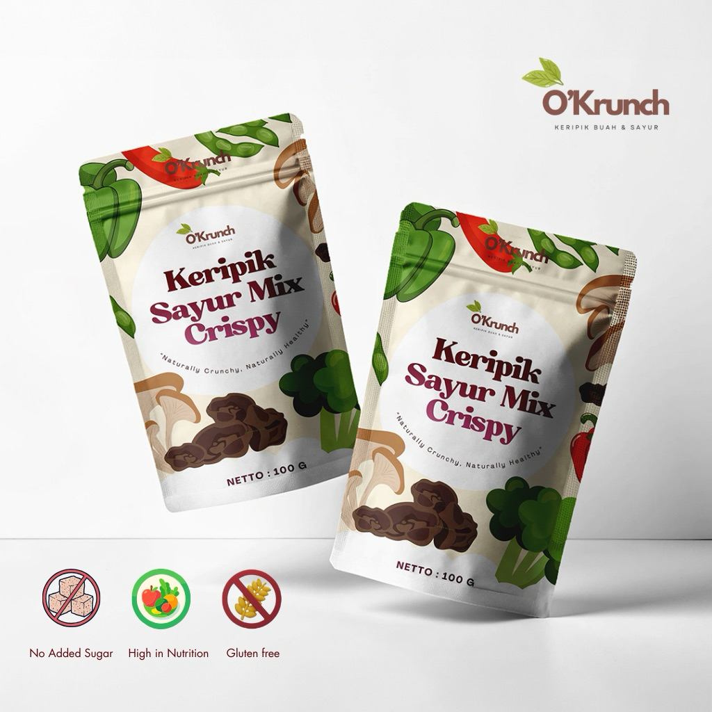KERIPIK SAYUR MIX CRISPY 100 G - Sayur Kering
