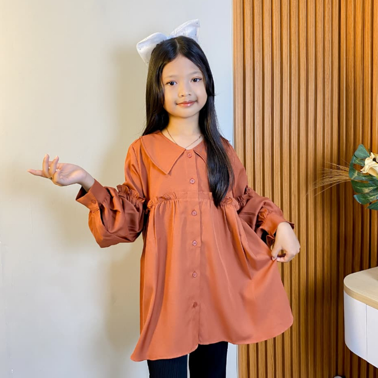 KINARA KEMEJA ANAK PEREMPUAN/ATASAN ANAK PEREMPUAN TANGGUNG