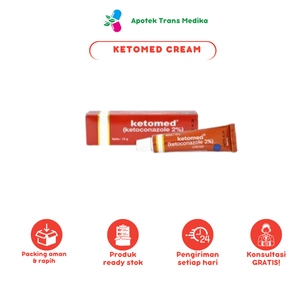 Ketomed 2% Cream 15 Gram - Salep Kulit Panu, Kurap, Kudis, Kutu Air