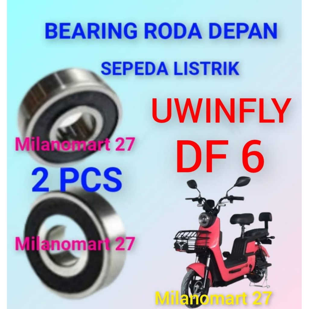 bearing roda depan sepeda listrik uwinfly DF6 laker klahar roda depan sepeda listrik uwinfly df 6