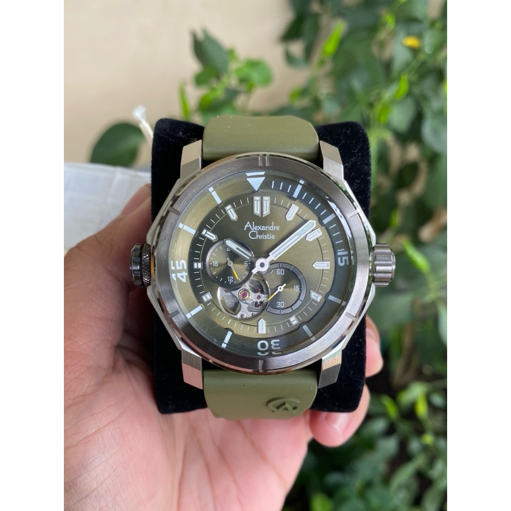 Jam Tangan Pria Alexandre Christie 6565MA Automatic Open Heart Second Like New