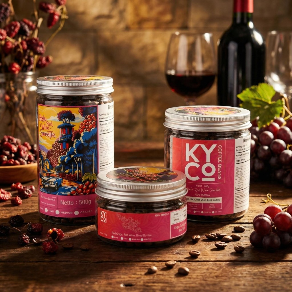 Biji Kopi Arabika Halu Red Wine Sweetie - Specialty Coffee | Roast Beant | Gunung Halu | Medium Roas