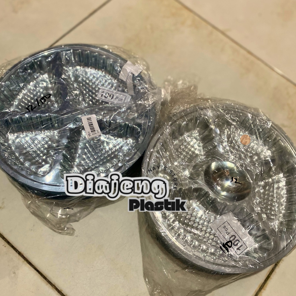 100pcs Mika Bulat Wakul Besek Plastik Tebal dan Bening, Mudah Dipakai