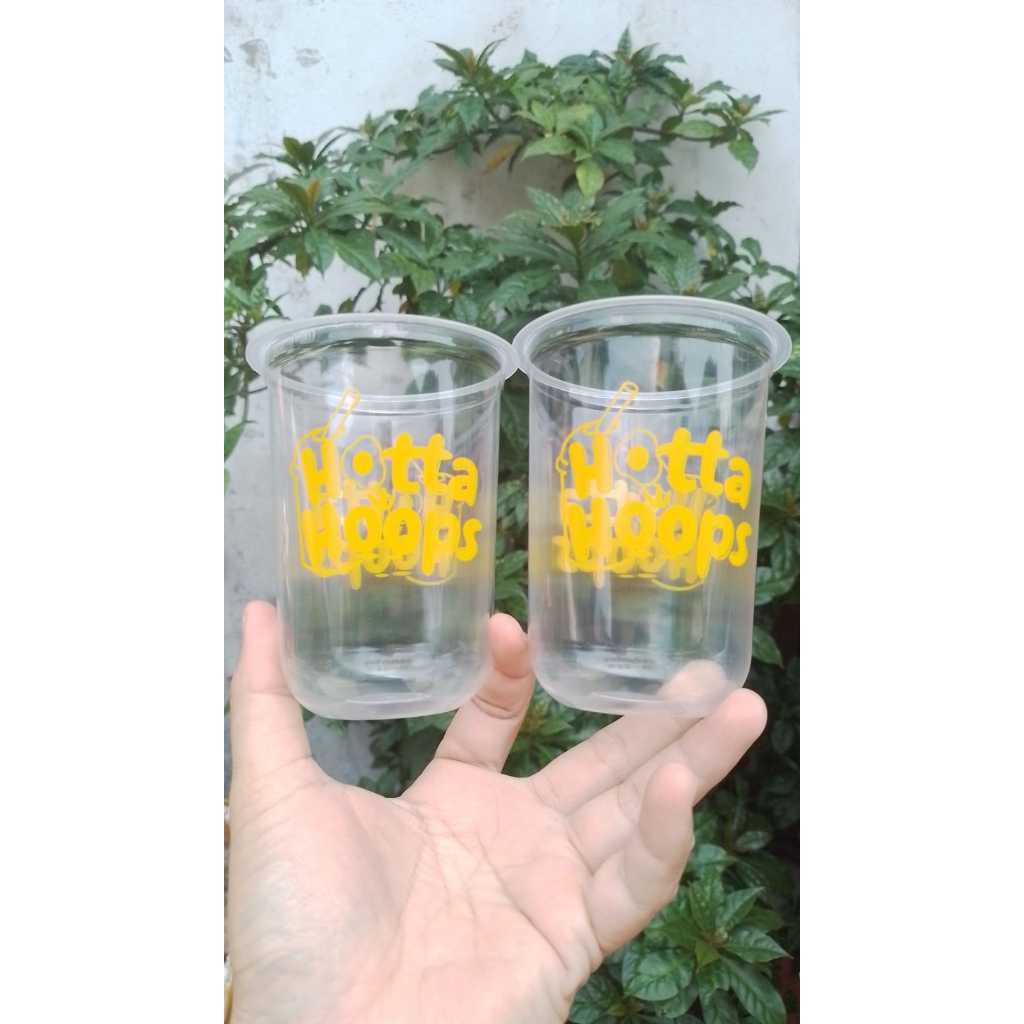 sablon cup plastik 16oz oval 7 gram