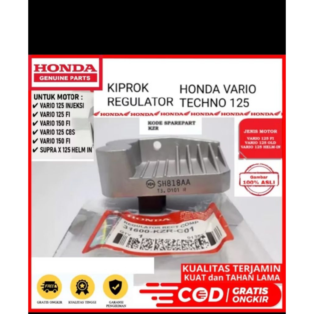 KIPROK REGULATOR HONDA KZR VARIO 125 VARIO 125 FI OLD NEW VARIO 125 FI INJEK NON LED VARIO 110 FI OL