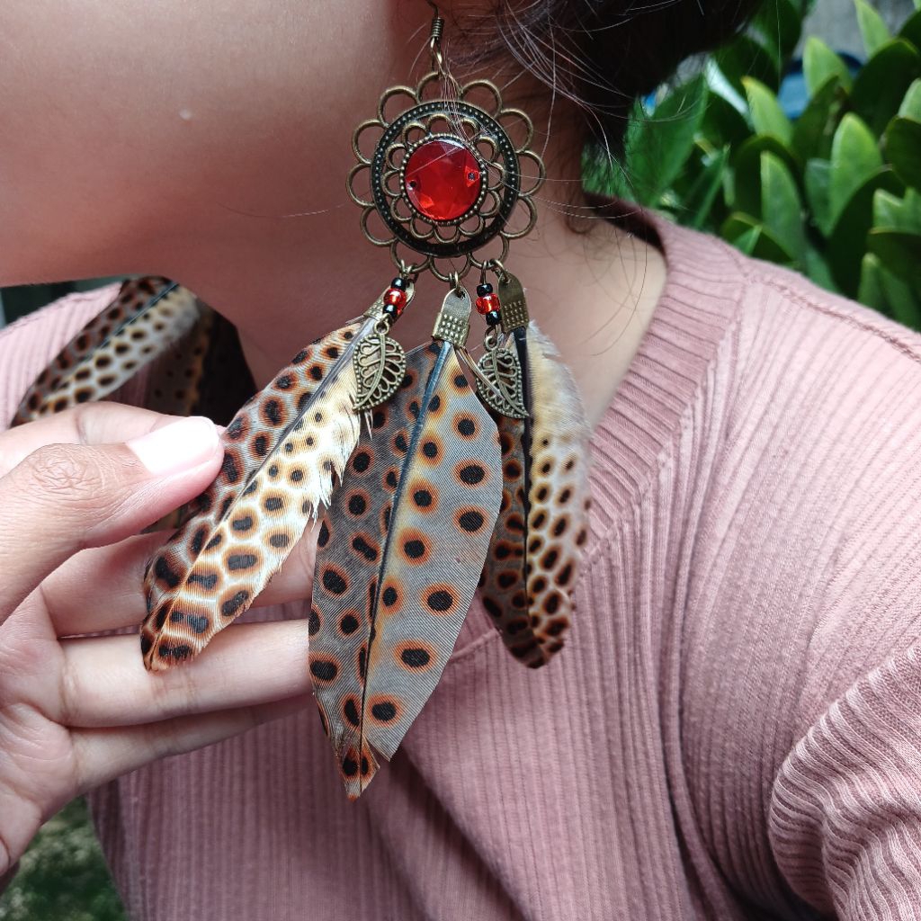 ANTING DAYAK BULU ETNIK RUMBAI DAYAK KALIMANTAN BULU RUAI ASLI PREMIUM