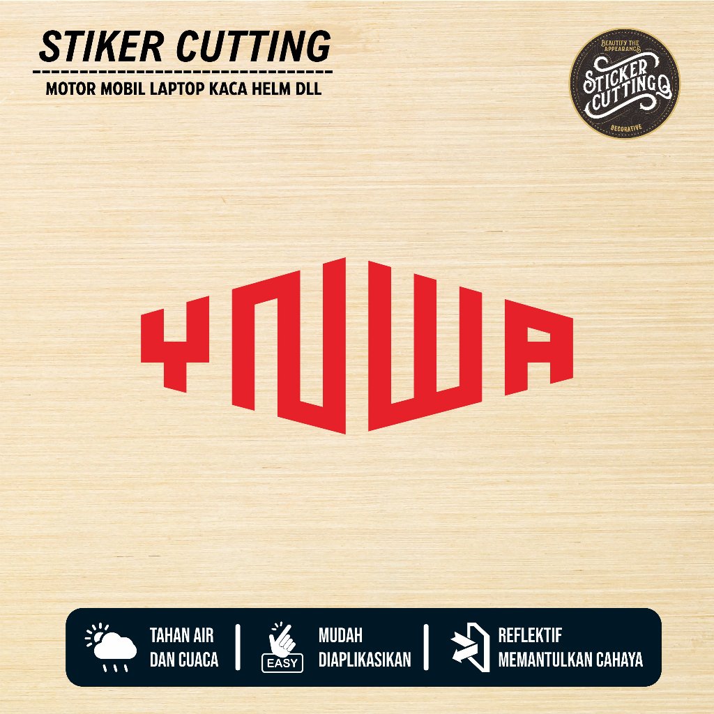 Stiker Liverpool YNWA Typography Sticker Cutting Bola