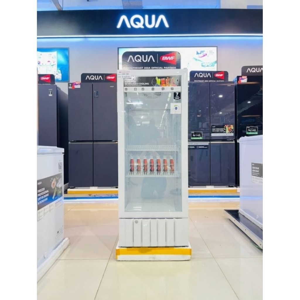 SHOWCASE AQUA AQB-240 3 RAK KAPASITAS 240 LITER BERGARANSI RESMI