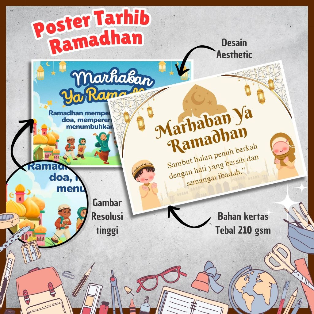 Poster Tarhib Ramadhan Ukuran A3+