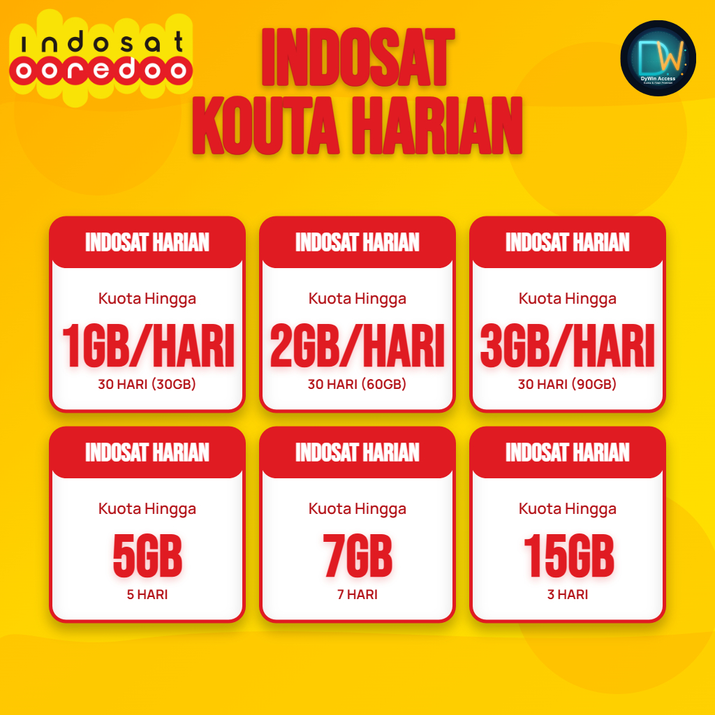 PAKET DATA INTERNET INDOSAT HARIAN|2 - 7 HARI